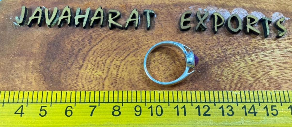 Natural Ruby Ring in 925 Sterling Silver | July Birthstone | Dainty Handmade Ruby Jewelry