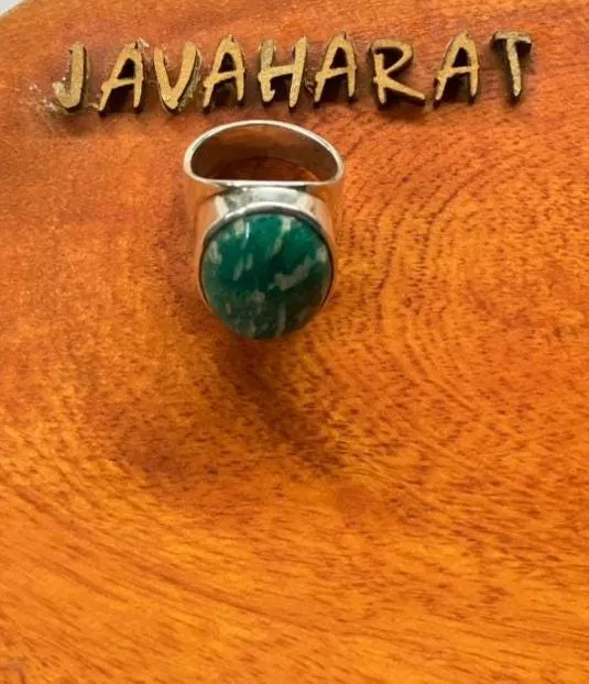 Natural Amazonite Sterling Silver Ring | Polished Calming Stone