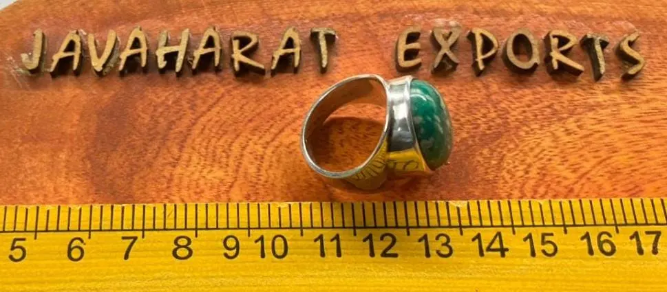 Natural Amazonite Sterling Silver Ring | Polished Calming Stone