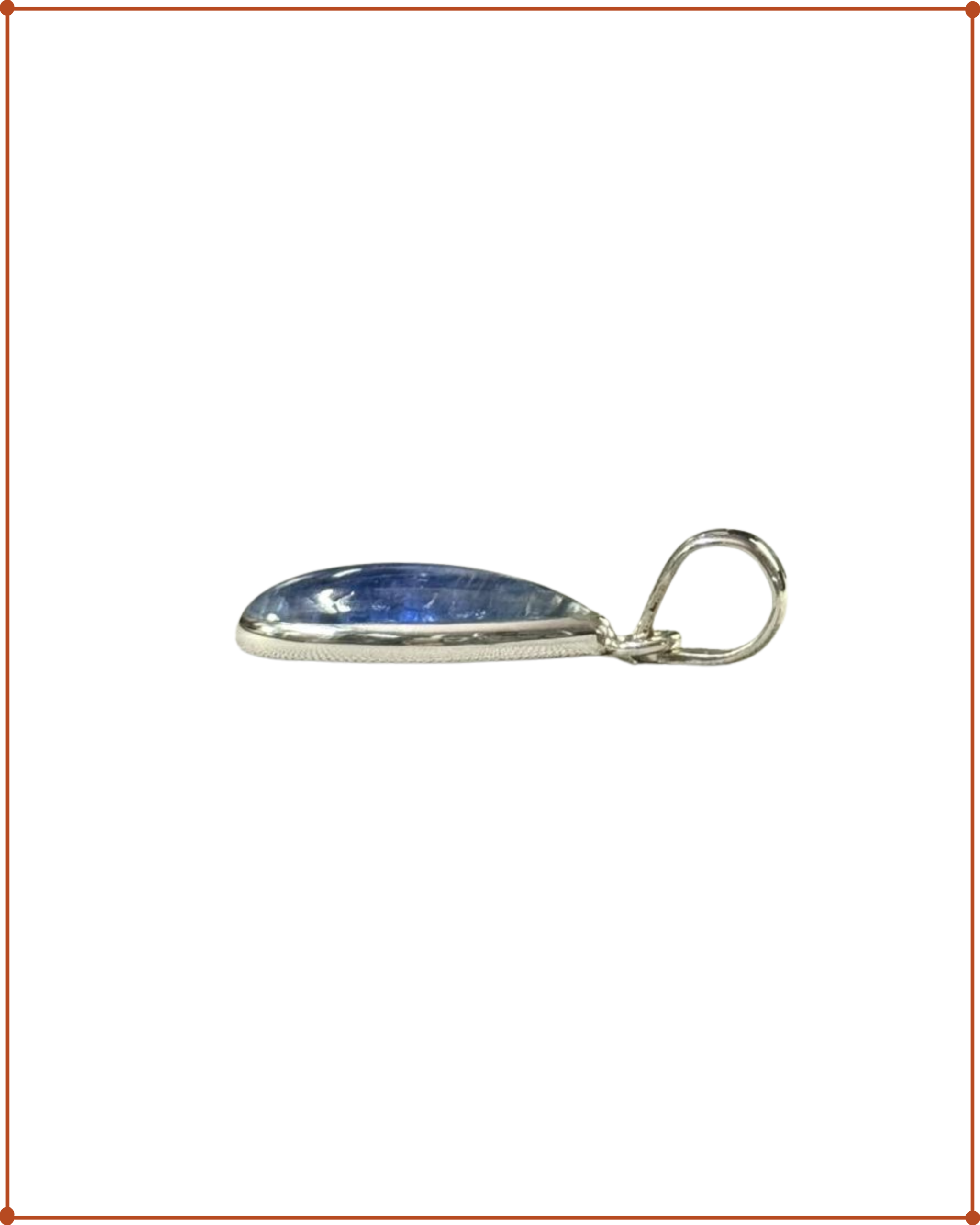Kyanite Gemstone Pendant in 925 Sterling Silver | Natural Blue Stone Necklace