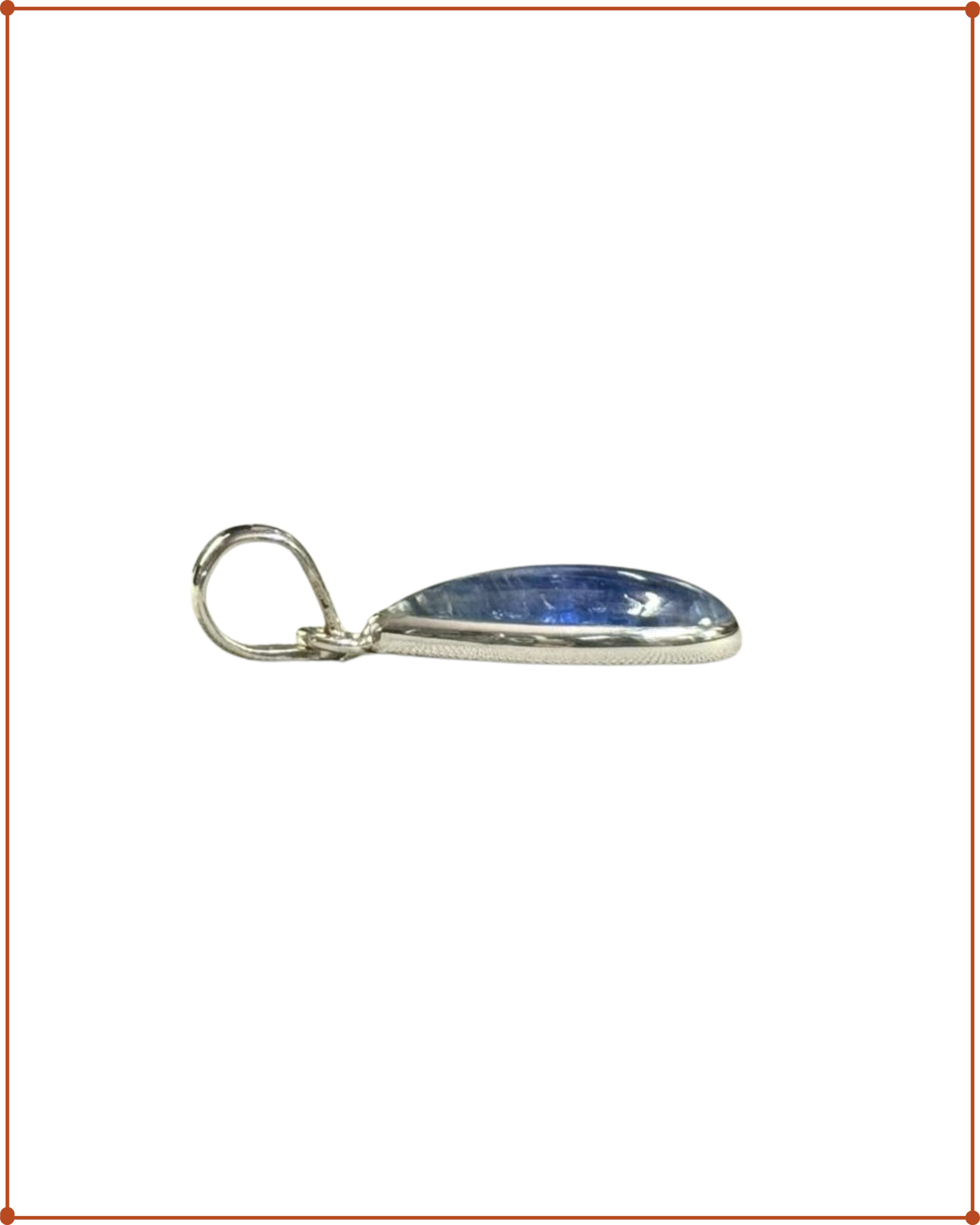 Kyanite Gemstone Pendant in 925 Sterling Silver | Natural Blue Stone Necklace