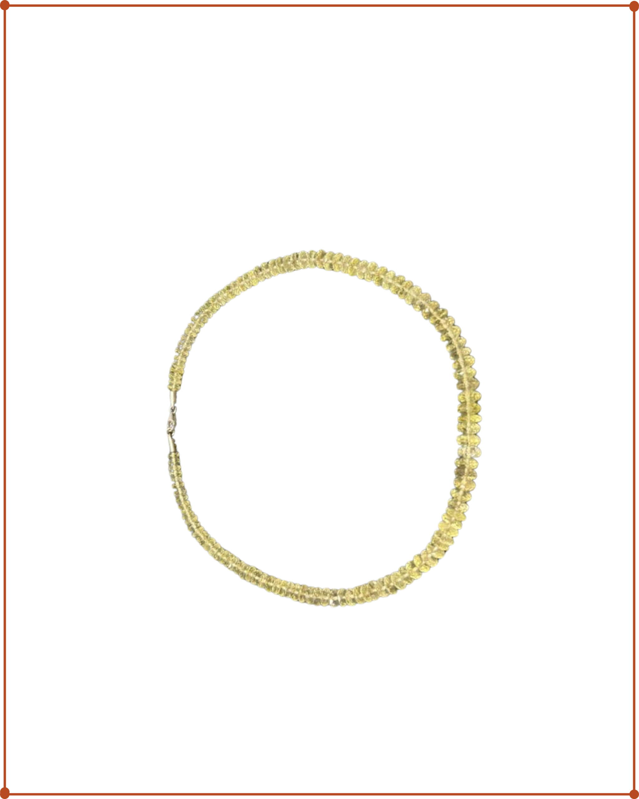 Natural Lemon Quartz Beads Necklace In 925 Sterling Silver | Round Graduated Beads 46 cm | 37.40 gm Elegant Gemstone Jewelry