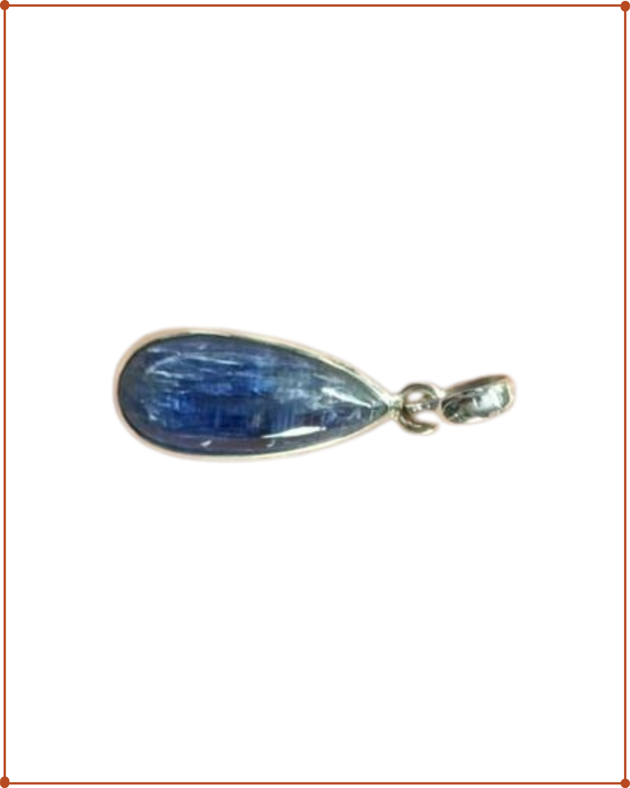 Kyanite Gemstone Pendant in 925 Sterling Silver | Natural Blue Stone Necklace