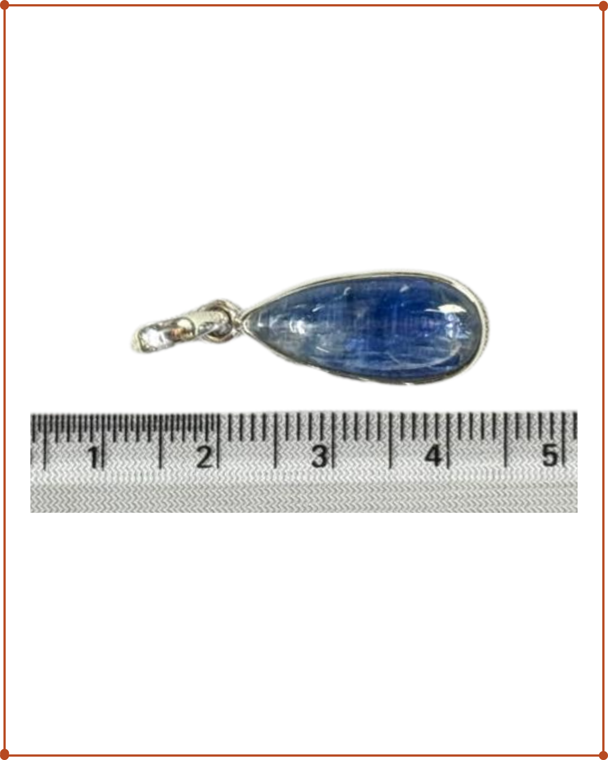 Kyanite Gemstone Pendant in 925 Sterling Silver | Natural Blue Stone Necklace