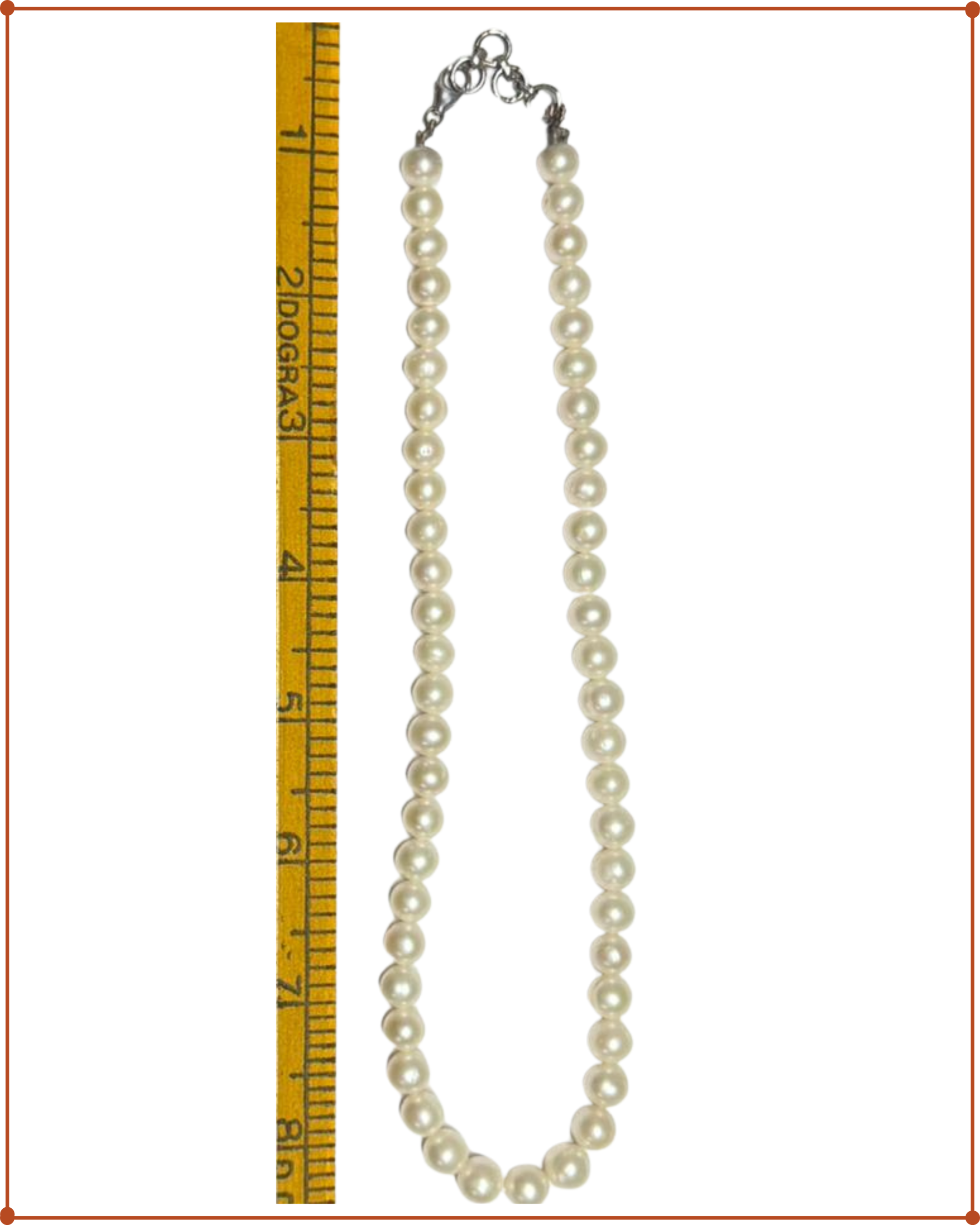 Fresh Water Pearl Unisex Mala | 925 Sterling Silver | 44 cm