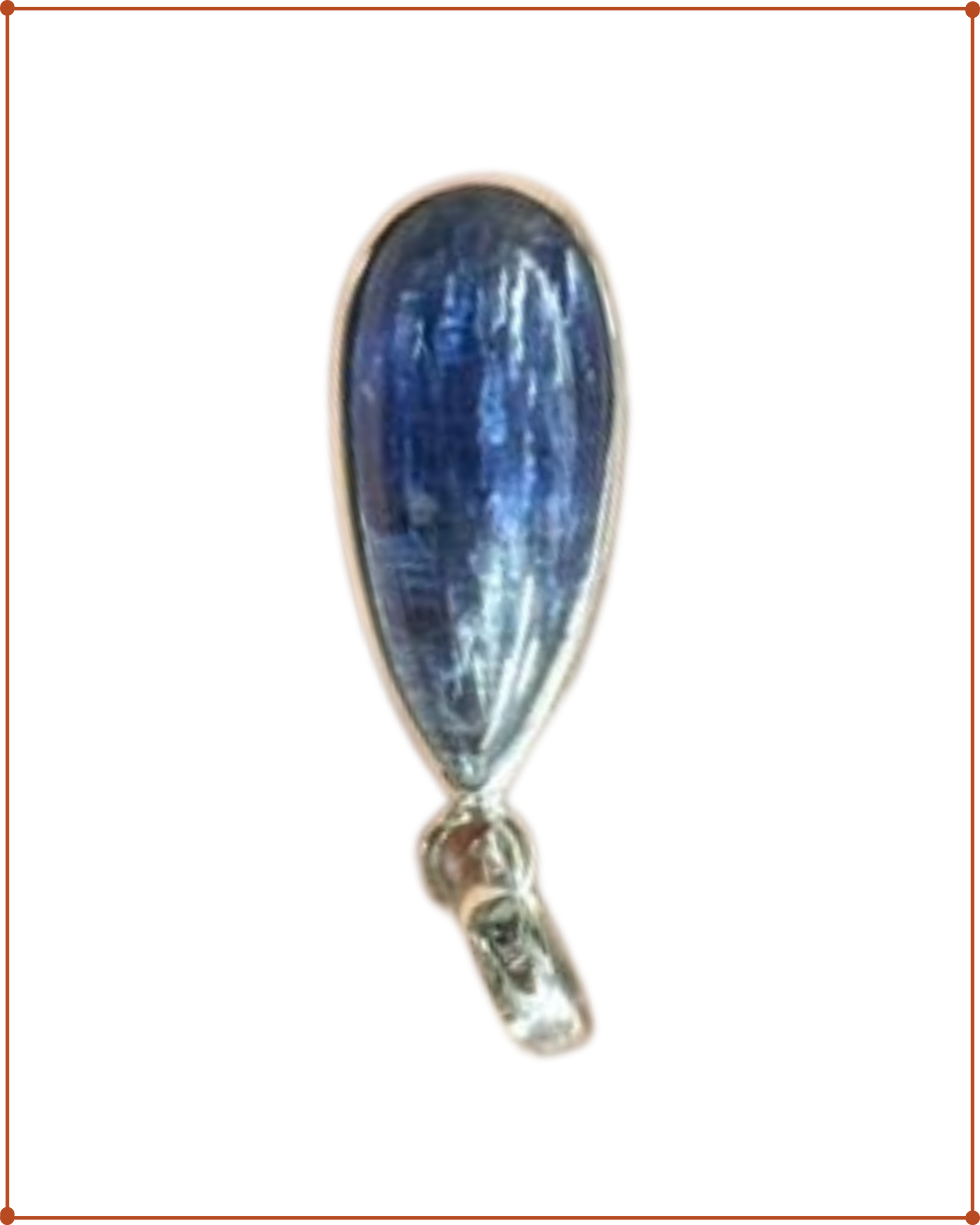 Kyanite Gemstone Pendant in 925 Sterling Silver | Natural Blue Stone Necklace
