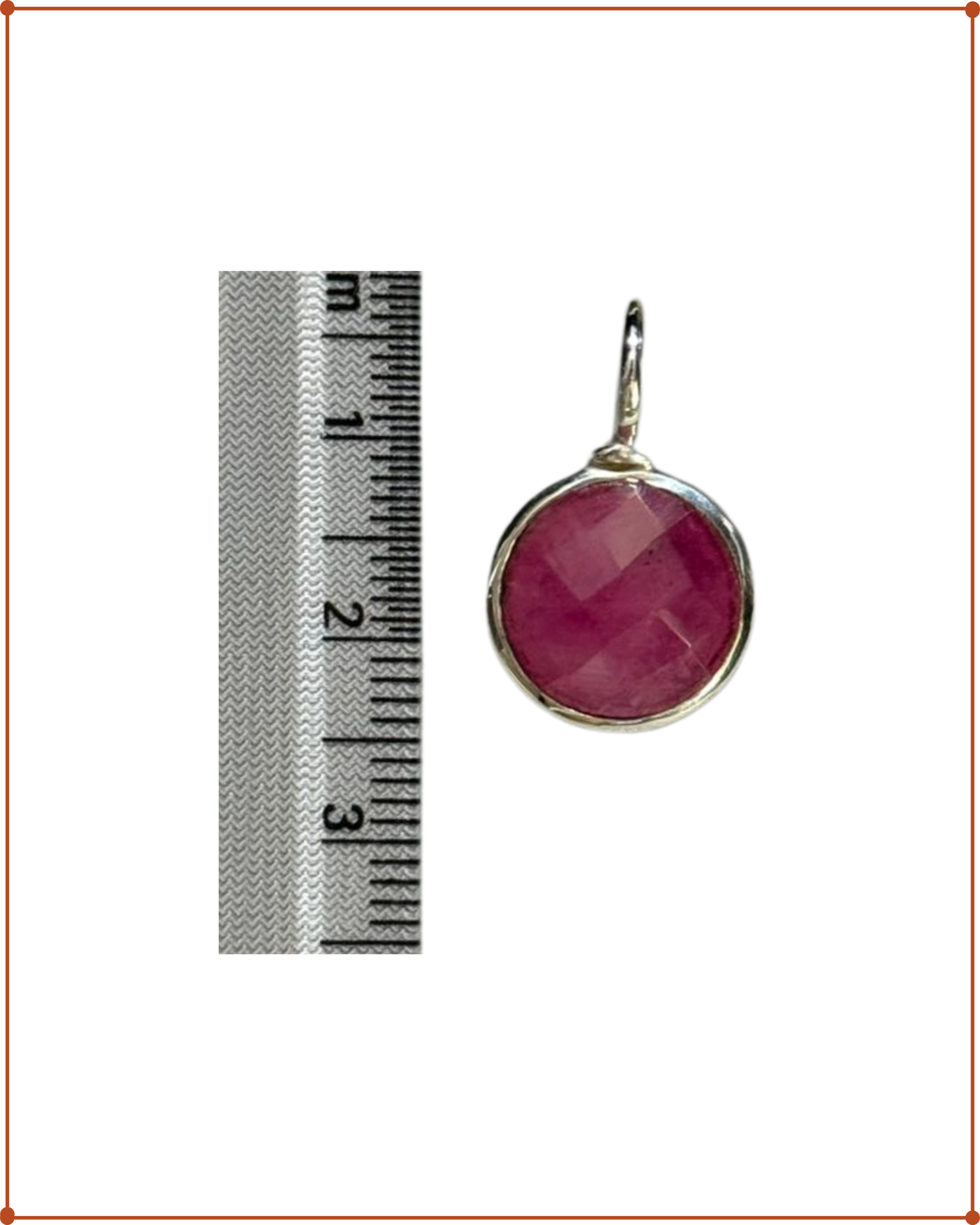 Pink Sapphire Gemstone Pendant in 925 Sterling Silver | Natural Stone Necklace